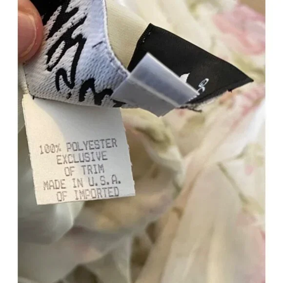 Ursula of Switzerland Dress White 18W Sleeveless Maxi Flora Romantic MOTB Whimsy - Picture 4 of 14